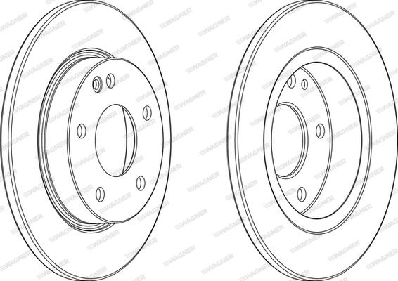 Wagner WGR1034-1 - Спирачен диск vvparts.bg