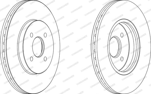 Wagner WGR1195-1 - Спирачен диск vvparts.bg