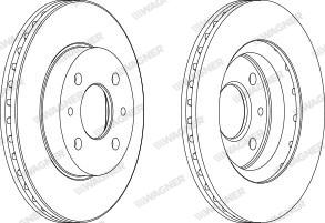 Wagner WGR1142-1 - Спирачен диск vvparts.bg