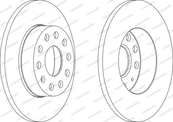 Wagner WGR1276-1 - Спирачен диск vvparts.bg