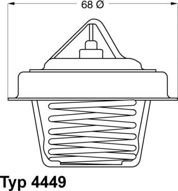 WAHLER 4449.84D - Термостат, охладителна течност vvparts.bg
