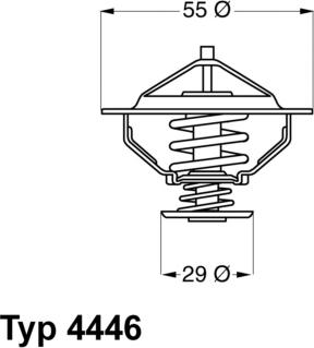 WAHLER 4446.83D - Термостат, охладителна течност vvparts.bg