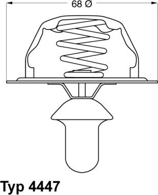 WAHLER 4447.85D - Термостат, охладителна течност vvparts.bg