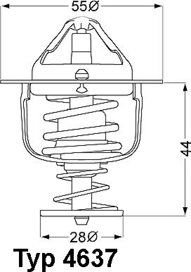 WAHLER 4637.88D - Термостат, охладителна течност vvparts.bg