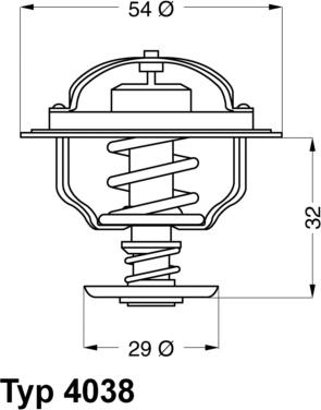 WAHLER 4038.65D - Термостат, охладителна течност vvparts.bg