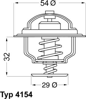 WAHLER 4154.88D - Термостат, охладителна течност vvparts.bg