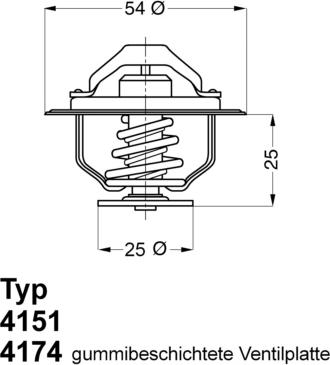 WAHLER 4174.79D - Термостат, охладителна течност vvparts.bg