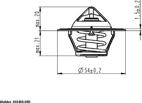 WAHLER 410488.88D - Термостат, охладителна течност vvparts.bg