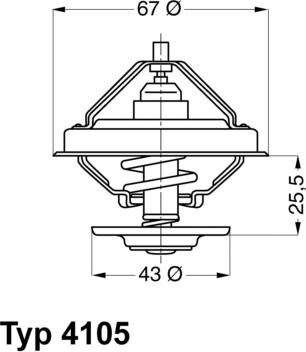 WAHLER 4105.71D - Термостат, охладителна течност vvparts.bg