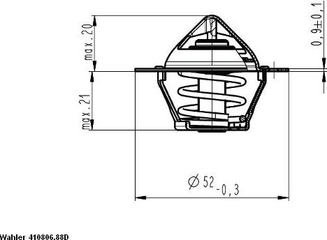 WAHLER 41080688D - Термостат, охладителна течност vvparts.bg