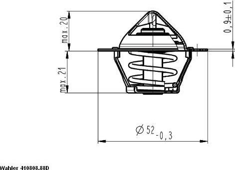 WAHLER 41080888D - Термостат, охладителна течност vvparts.bg