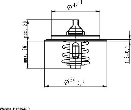 WAHLER 410396.82D - Термостат, охладителна течност vvparts.bg