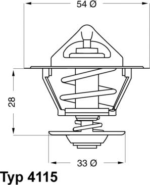 WAHLER 4115.92D - Термостат, охладителна течност vvparts.bg