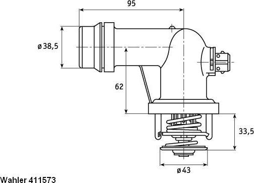 WAHLER 411573.105D - Термостат, охладителна течност vvparts.bg