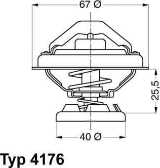 WAHLER 4176.80D - Термостат, охладителна течност vvparts.bg