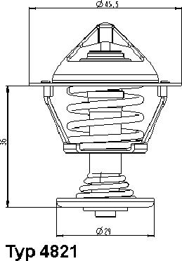 WAHLER 4821.89D - Термостат, охладителна течност vvparts.bg