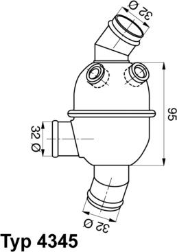 WAHLER 4345.80 - Термостат, охладителна течност vvparts.bg