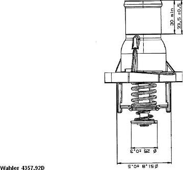 WAHLER 4357.92D - Термостат, охладителна течност vvparts.bg