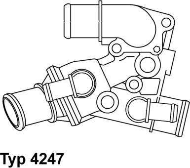 WAHLER 4247.80D - Термостат, охладителна течност vvparts.bg