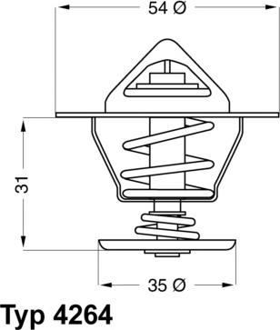 WAHLER 4264.87D - Термостат, охладителна течност vvparts.bg