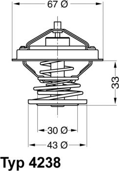 WAHLER 4238.92D - Термостат, охладителна течност vvparts.bg