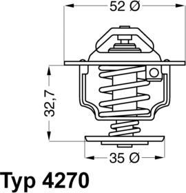 WAHLER 4270.92D - Термостат, охладителна течност vvparts.bg