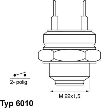 WAHLER 6010.85D - Термошалтер, вентилатор на радиатора vvparts.bg