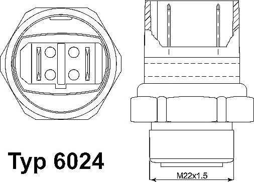 WAHLER 6024.95D - Термошалтер, вентилатор на радиатора vvparts.bg