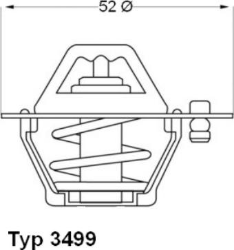 WAHLER 3499.82D - Термостат, охладителна течност vvparts.bg