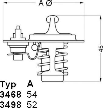 WAHLER 3498.88D - Термостат, охладителна течност vvparts.bg