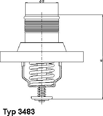 WAHLER 3483.89D - Термостат, охладителна течност vvparts.bg