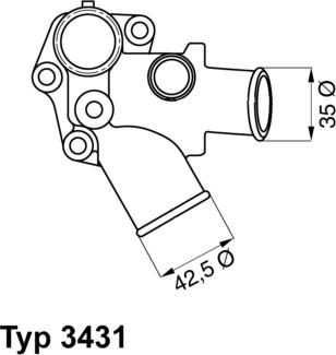 WAHLER 3431.80D - Термостат, охладителна течност vvparts.bg