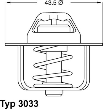 WAHLER 3033.84D - Термостат, охладителна течност vvparts.bg