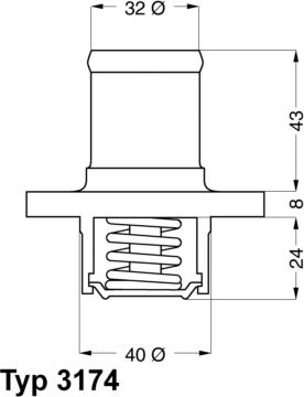 WAHLER 3174.89D - Термостат, охладителна течност vvparts.bg