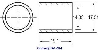 WAI 62-1505 - Втулка, ос на стартера vvparts.bg