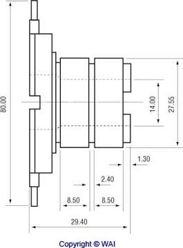 WAI 28-81852 - Колектор, генератор vvparts.bg