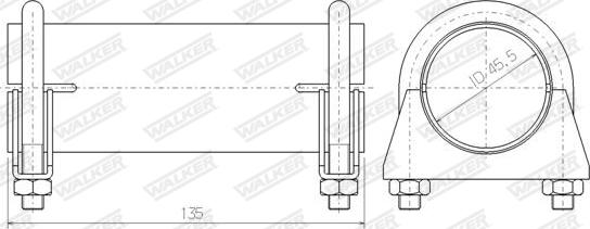 Walker 86045 - Тръбна връзка, изпускателна система vvparts.bg