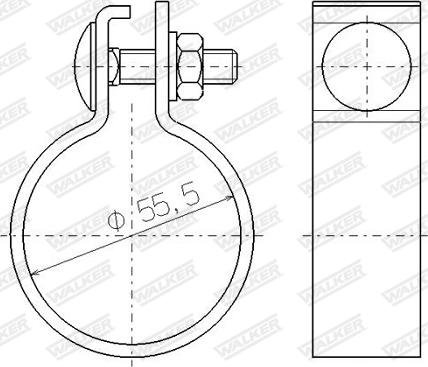 Walker 81971 - Тръбна връзка, изпускателна система vvparts.bg