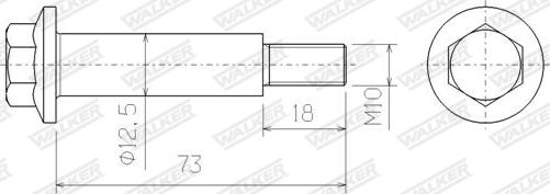 Walker 83149 - Винт, изпускателна система vvparts.bg