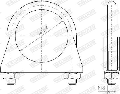 Walker 82310 - Тръбна връзка, изпускателна система vvparts.bg