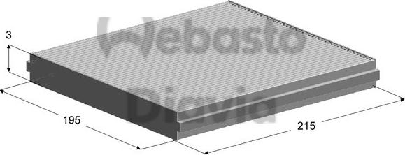 Webasto 82D0325146A - Филтър купе (поленов филтър) vvparts.bg