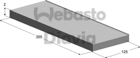 Webasto 82D0325140A - Филтър купе (поленов филтър) vvparts.bg