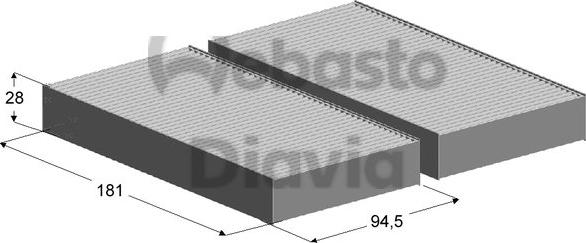 Webasto 82D0325141A - Филтър купе (поленов филтър) vvparts.bg