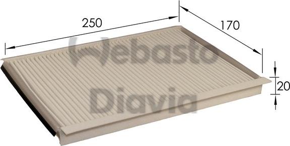 Webasto 82D0325221A - Филтър купе (поленов филтър) vvparts.bg