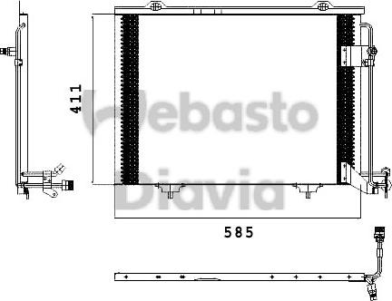 Webasto 82D0225432A - Кондензатор, климатизация vvparts.bg