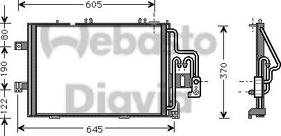 Webasto 82D0225477A - Кондензатор, климатизация vvparts.bg