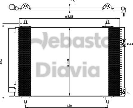 Webasto 82D0225548A - Кондензатор, климатизация vvparts.bg