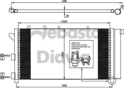 Webasto 82D0225553A - Кондензатор, климатизация vvparts.bg