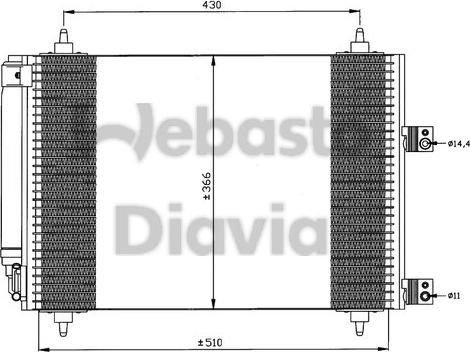 Webasto 82D0225537A - Кондензатор, климатизация vvparts.bg