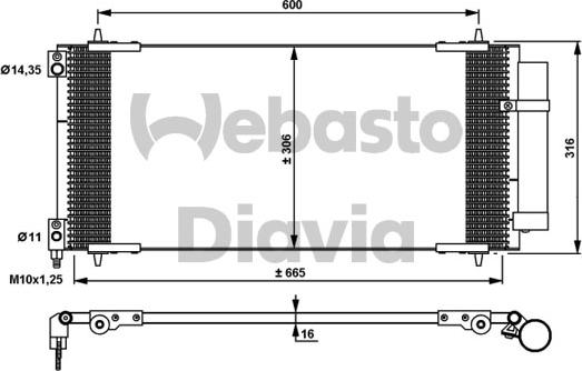 Webasto 82D0225674A - Кондензатор, климатизация vvparts.bg